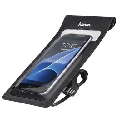 Hama 210573 Slim - Funda de sujeción para bicicleta (teléfono móvil): ancho universal (máx.): 80 mm