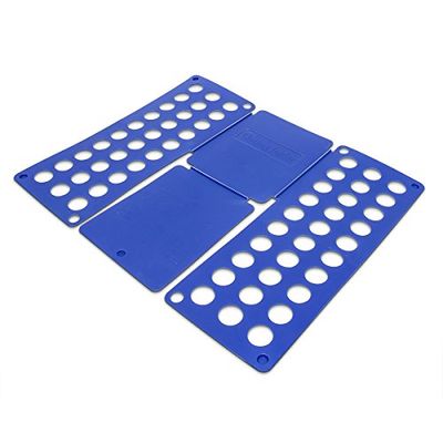 Relaxdays Dobrador de roupa 2ª geração, ajuda camisas, calças ou blusas, A4 dobrar 0,5 x 70,5 x 59 cm, azul, 0,5 x 70,5 x 59 cm