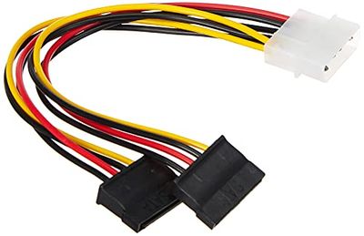 Akyga AK-CA-16 Molex stekker naar 2x SATA bus adapter kabel 15cm