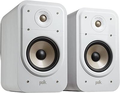Polk Audio Signature Elite ES20 Enceintes Bibliothèque Hi-Res, Compatibles Dolby Atmos/DTS:X (Paire) - Blanches
