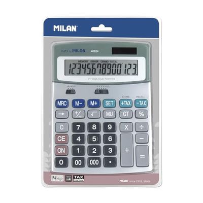 MILAN® 14-siffrig stationär metallkalkylator