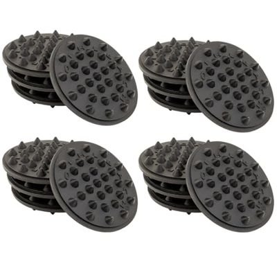 OEHLBACH Shock Absorber - Amortiguadores de Vibraciones para subwoofers, Altavoces, amplificadores y Tocadiscos - Protección contra Vibraciones, pies de Altavoz, Juego de 16 Unidades, Color Negro