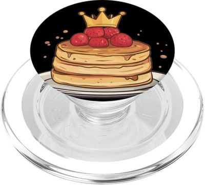 Divertidos panqueques con frutas para los amantes de las fresas y los panqueques PopSockets PopGrip para MagSafe