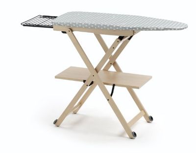 Arredamenti Italia 621 STIROCOMODO Planche à Repasser Réglable/Pliable Hêtre Massif Naturelle 135 x 88 x 45 cm