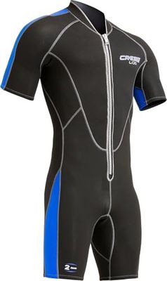 Cressi Lido, Fato de mergulho curto em neoprene High Stretch para homem, 2 mm, S/2 Neoprene