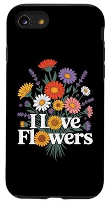 I Love Flowers Bouquet Colorful Blooms Case for iPhone SE (2020) / 7 / 8