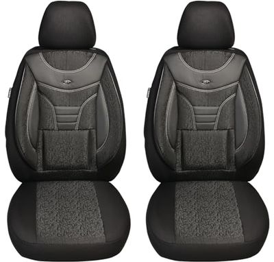 BREMER SITZBEZÜGE Measure Car Seat Covers Compatible with Seat Altea Driver & Passenger Set from 2004-2015 / Car Seat Covers Protective Cover Set Car Seat Covers Pack of 2 in Black