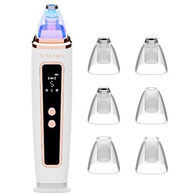 Beautifly B-Derma Ice Diamond Microdermabrasion Dispositivo de masaje al vacío, eliminador de puntos negros, limpieza facial, limpiador facial, limpiador de espinillas