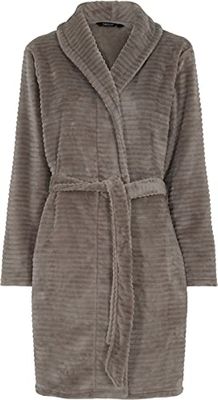 Decoy Short Robe w/Stripes Bata Corta con Rayas, Brown, XXL De Las Mujeres