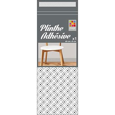 PLAGE 265006 3 Zelfklevend Baseboard - Trivento, Grijs (10 x 60 cm)
