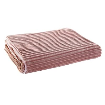 DKD Home Decor Manta, Rosa, Estándar