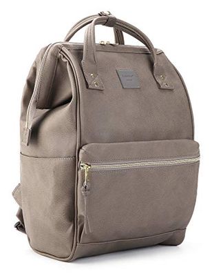 Kah&Kee Zaino in Pelle Donna per Lavoro e Scuola, Antifurto, 15 Pollici, Borsa Porta PC, Zaino da Viaggio