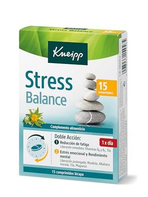 Kneipp Stress Balance: Tecnología Bicapa; Alivio del Estrés; Reduce la Fatiga y el Cansancio; 15 Comprimidos