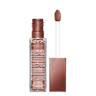 NYX Professional Makeup Sombra de ojos líquida, Larga duración, 12 horas, sin grumos y sin residuos, Con vitamina C, Ultimate Glow Shots, Mango Moment