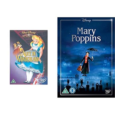 Alice In Wonderland (Disney) [DVD] [1951] & Mary Poppins [DVD]