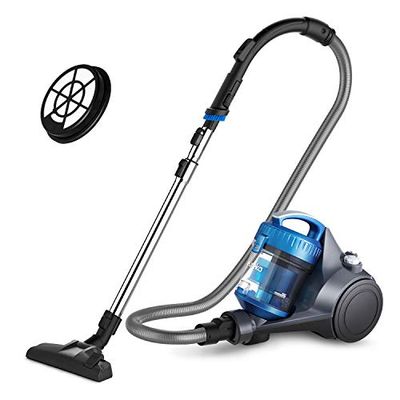 EUREKA Bagless Canister Vacuum Cleaner, Lightweight Vac for Carpets and Hard Floors, w/Filter, Blue