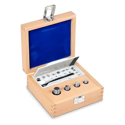 Kern 323-02 gewichtsset, knoopvorm, messing vernikkeld, 1 stuk