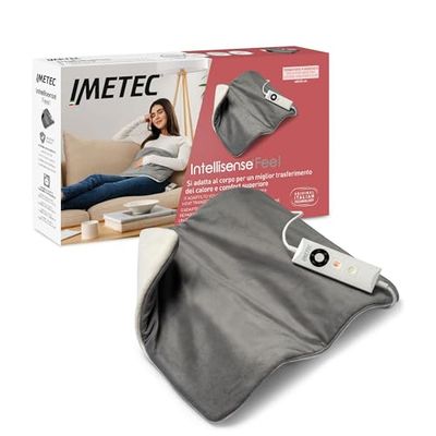 Imetec Intellisense Feel, multifunctioneel verwarmingskussen, voor rug en buik, snelle opwarming, hypoallergeen materiaal, 5 temperaturen, elektroblokveiligheid, wasbaar
