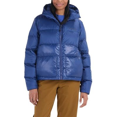 Marmot Femme Wm's Guides Down Hoody, Veste duvet légère, veste d’hiver chaude, veste matelassée déperlante, veste coupe-vent, petite veste d’extérieur paquetable à capuche, Twilight Blue, XL
