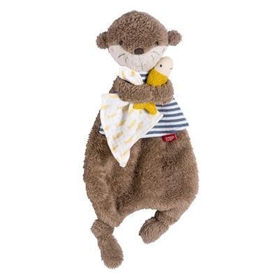 Fehn Schmusetuch Otter – Spielkamerad, Einschlafhilfe & Stofftier-Schnuffeltuch mit Otter-Köpfchen zum Greifen, Fühlen, Knuddeln und Liebhaben für Babys und Kleinkinder AB 0+ Monaten