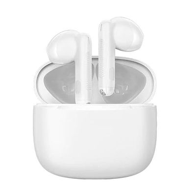 Vention ELF 03 NBHW0 Bluetooth hoofdtelefoon in oplaadbox met 6 uur looptijd en elegant design in wit, perfect voor overal van muziek.