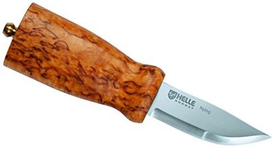 Helle Outdoormes, model 4 Fjellkniven, drie-laags mes, hout, 16,5 cm