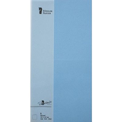 paperado-biglietto 157 x 157 mm quadrati pieghevoli – Aqua (confezione da 5) -p Wedgwood