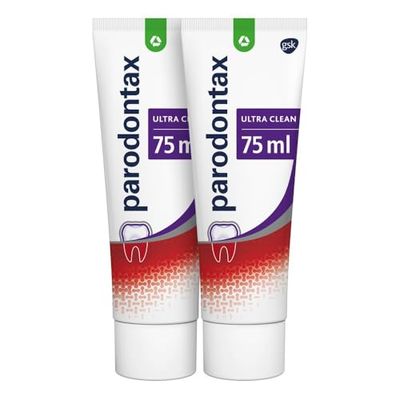 Parodontax Ultra Clean codzienna pasta do zębów przeciw krwawiącym dziąsłom, 2 x 75 ml