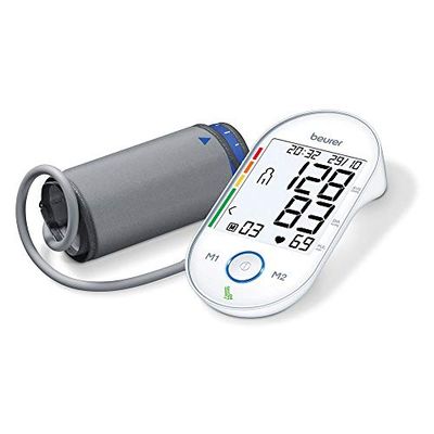 Beurer BM55 Upper Arm Blood Pressure Monitor | Medical device | XL upper-arm cuff (22-42cm) | HealthManager Pro USB-Uploader for on-going health monitoring | Arrhythmia detection