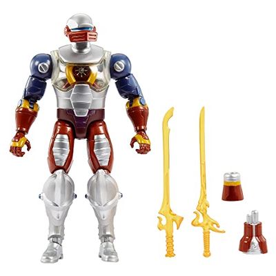 Masters del Universo MOTU Masterverse Roboto Figura de acción con accesorios, juguete +6 años (Mattel HLB40)