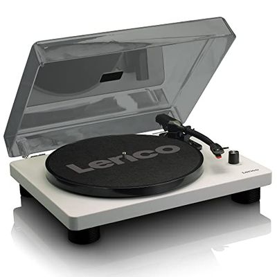 Lenco LS-50 Giradiscos con puerto USB, en carcasa de madera con altavoces integrados y amplificador integrado, 2 x 3 vatios