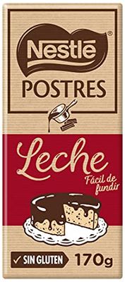 Nestlé Postres Nestlé Chocolate con Leche para fundir, Tableta de chocolate para repostería, 170 g (Paquete de 16)