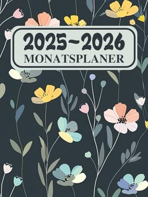 Monatsplaner 2025 2026: Zwei Jahre (von Januar 2025 bis Dezember 2026), ein Monat auf zwei Seiten, mit Feiertagen, Format A4, deutsche Ausgabe.