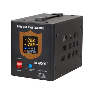 Alimentazione di emergenza Kemot prosinus 500 Inverter onda sinusoidale pura funzione di carica 12 V 230 V 800 va/500 W