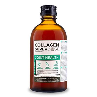 Collagen SUPERDOSE by Gold Collagen Joint Health - Collagen Supplements for Women & Men, Supplement Joints for Muscles and Bones with Vitamin D, Vitamin C and Hyaluronic Acid, 300 ml