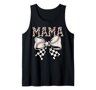 Softball Mom Fascia Leopard Softball Palla Festa della Mamma Mamma Canotta