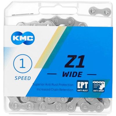 KMC Chain Z1 Wide EPT 1/2''x1/8'', EcoProTeQ treatment Single speed 128, 1 pcs/box