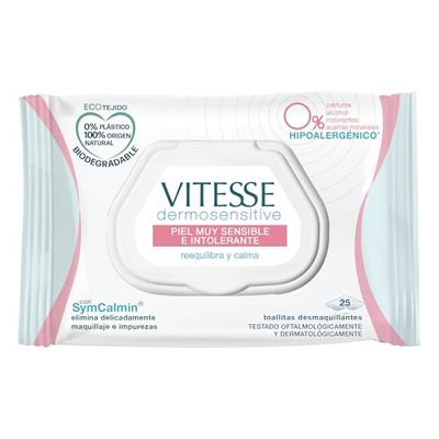 VITESSE Toallitas Desmaquillantes - DermoSensitive (25 Unidades)