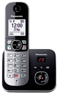 Panasonic KX-TG686 Téléphone Fixe numérique sans Fil (Blocage Automatique des appels, répondeur Automatique, Mains Libres, sans Mode, différents Sons d'appels, répertoire téléphonique, Moniteur de