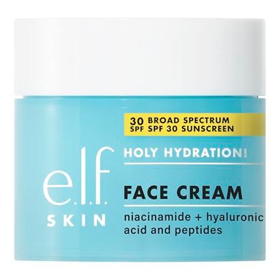e.l.f. Holy Hydration! Face Cream, Broad Spectrum SPF 30 Sunscreen, ultra-idratante, ammorbidisce la pelle, si assorbe rapidamente, 51 g (1,8 oz)