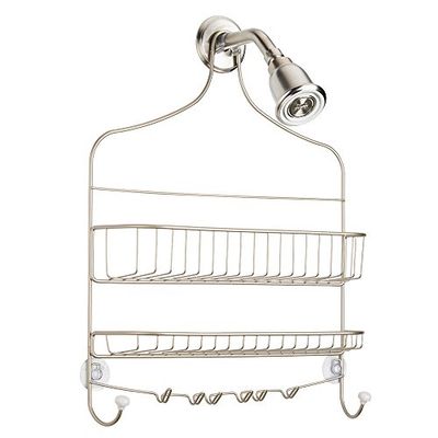 iDesign Cero Portaoggetti Doccia, Largo, Metallo, Beige, 41.25x10.75x54.75 cm