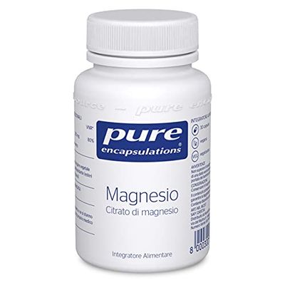 Pure Encapsulations - Magnesio - Citrato di Magnesio - Benessere Quotidiano, Cuore, Energia & Fitness, Muscoli, Ossa e Articolazioni - 30 Capsule
