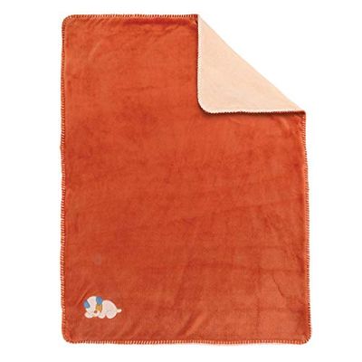Nattou Couverture Douce Supersoft Chien Jim, 75 x 100 cm, Jim Et Bob, Orange