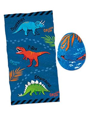 moses 40214 Serviette Magique, Jolie, en Forme d'œuf de Dinosaure, pour Les Anniversaires d'enfants, 100% Coton, Multicolore