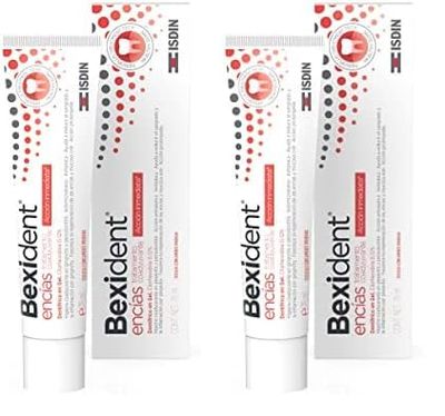 ISDIN Bexident Encías Tratamiento Coadyuvante Dentífrico en Gel con Clorhexidina 0,12% + Pantenol, Coadyuvante en gingivitis y periodontitis con acción inmediata, 1 x 75 ml (Paquete de 2)