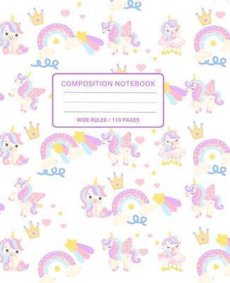 Sweet Unicorn Composition Notebook: A Cute & Magical Notebook for Kids | Wide Ruled | Perfect for School & Creativity