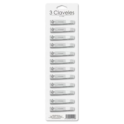 levitantes Lot de 12 coupe-ongles chromés de 8 cm avec lime, idéal pour manucure et pédicure à la maison ou en salon professionnel.