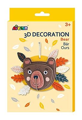AVENIR Decorazione 3D: orso 21 x 14,8 cm, in scatola 15,2 x 1 x 24,5 cm, 3+.