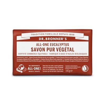 Pain de savon eucalyptus Dr Bronner's 140 g
