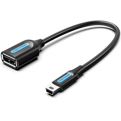 Velocraze Cable USB - Cable USB 2.0 Mini USB a USB-a, 0.15 m, Negro, Permite Transferencia de Datos y Carga, Material Durable y Flexible.
